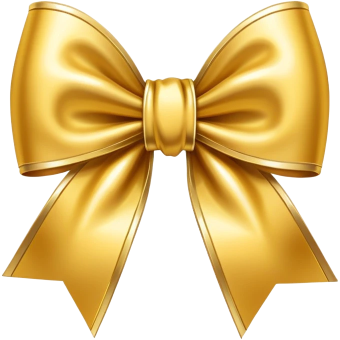 Gold outline bow emoji