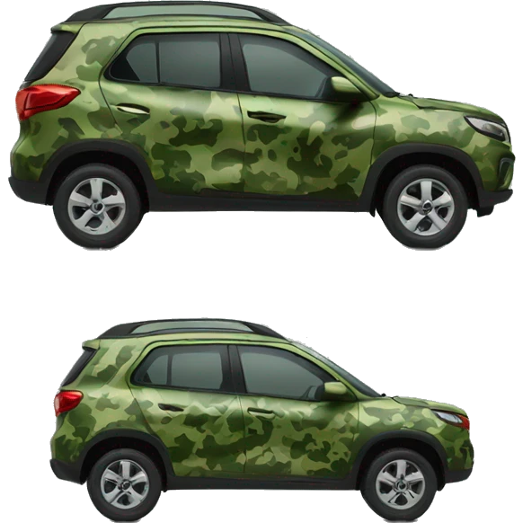 Tata punch camo green car side view emoji