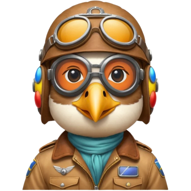 Singing bird pilot emoji