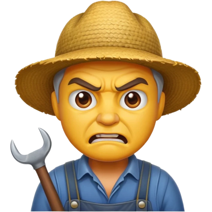 angry farmer  emoji