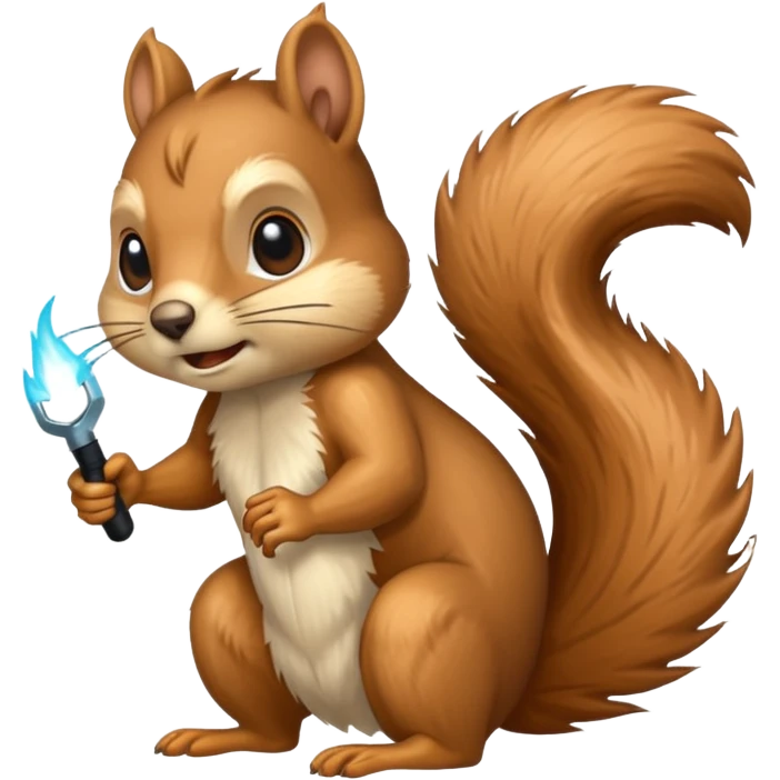 Squirrel getting electrocuted emoji