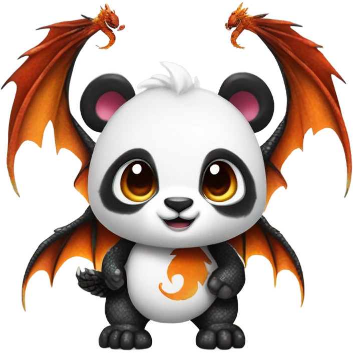 Pandas mixed with dragons emoji