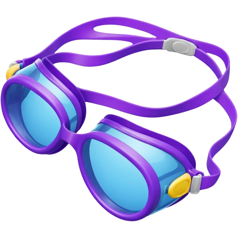 swim goggles purple small emoji