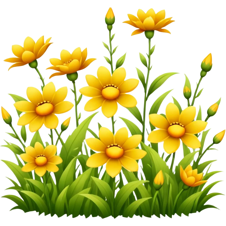 Golden flowers scenery  emoji