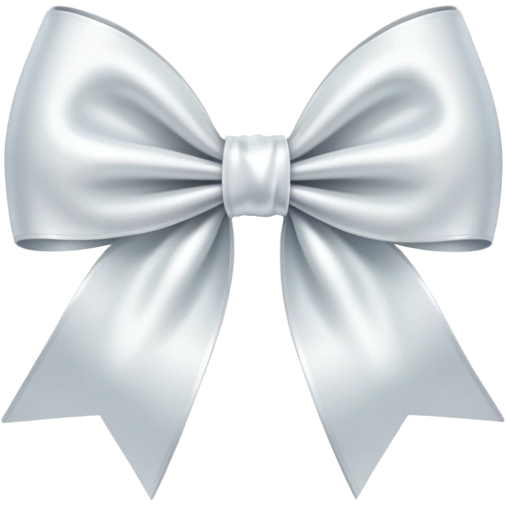 white satin bow emoji