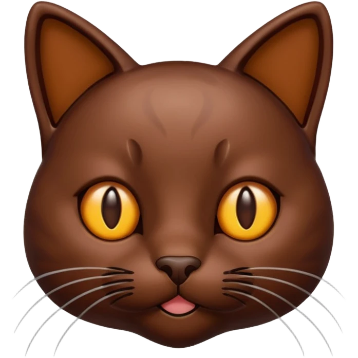 cat fully made of chocolate emoji