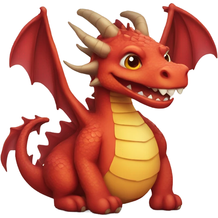A dragon mixed with a love smiley emoji