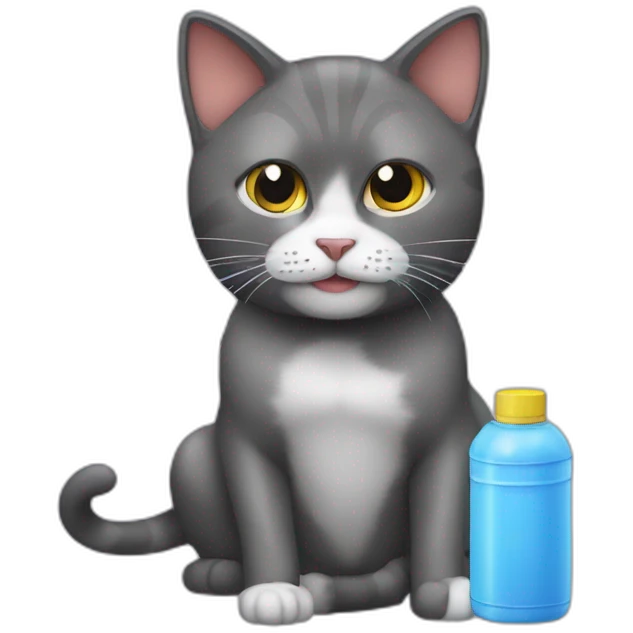 super hero cat using deodrant emoji