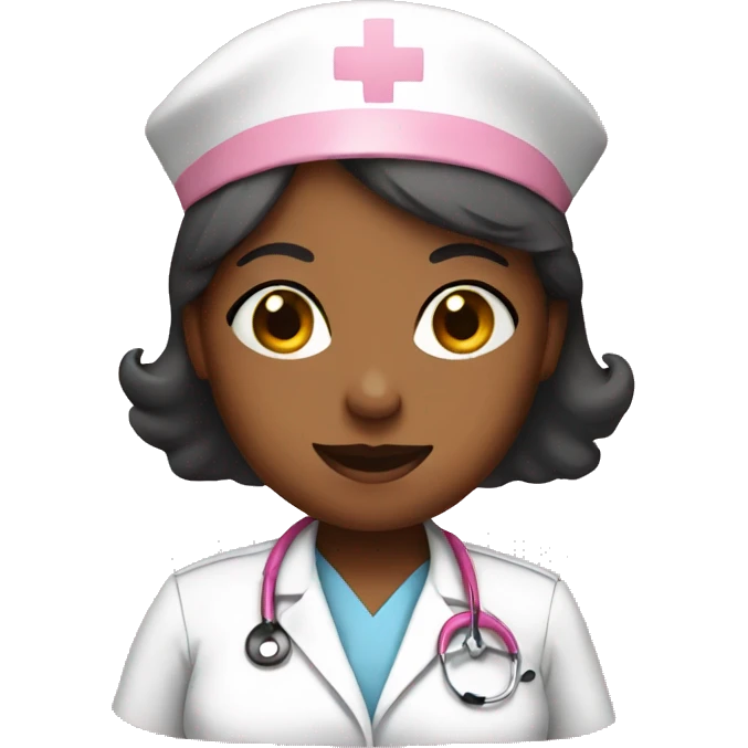 Pink nurse  emoji