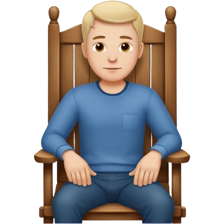white man sitting still in a chair emoji