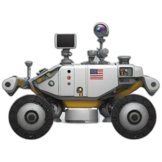 Moon Rover minimal high technology emoji