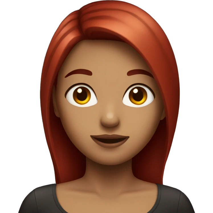 girl with dark red hair emoji