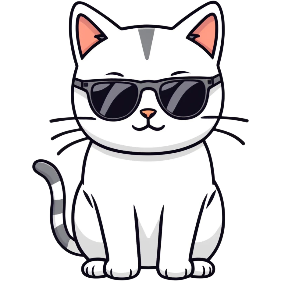 Cat with sunglasses emoji