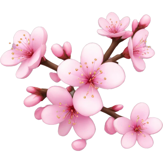 sparkles emoji but cherry blossom colored emoji