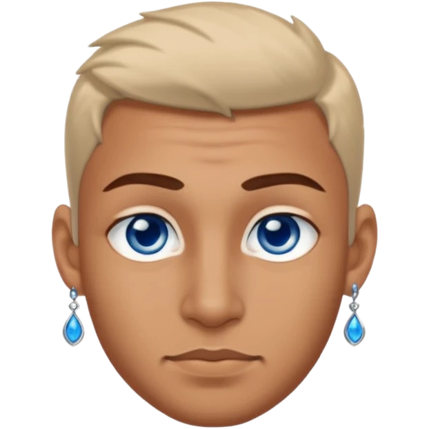 a man with and and piercing emoji