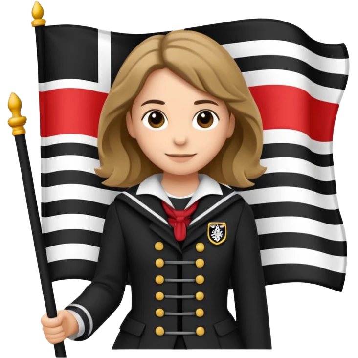Emoji hermine du drapeau breton. Ne modifie par le design, je veux juste l'hermine en noir. Je te parle du petit symbole, livre le moi en style graphique  emoji
