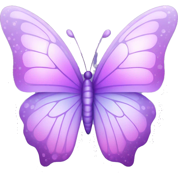 Sparkly glossy Pastel lilac-gradient butterfly emoji