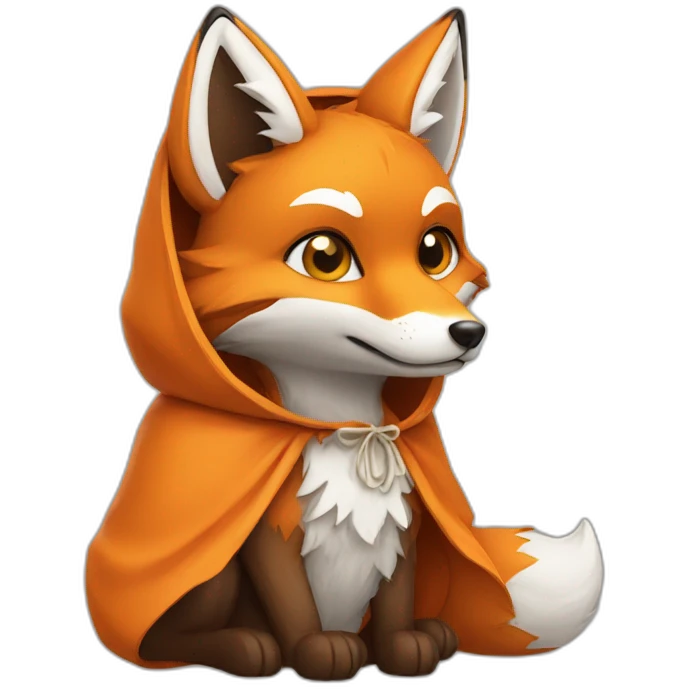 fox wearing oodie emoji