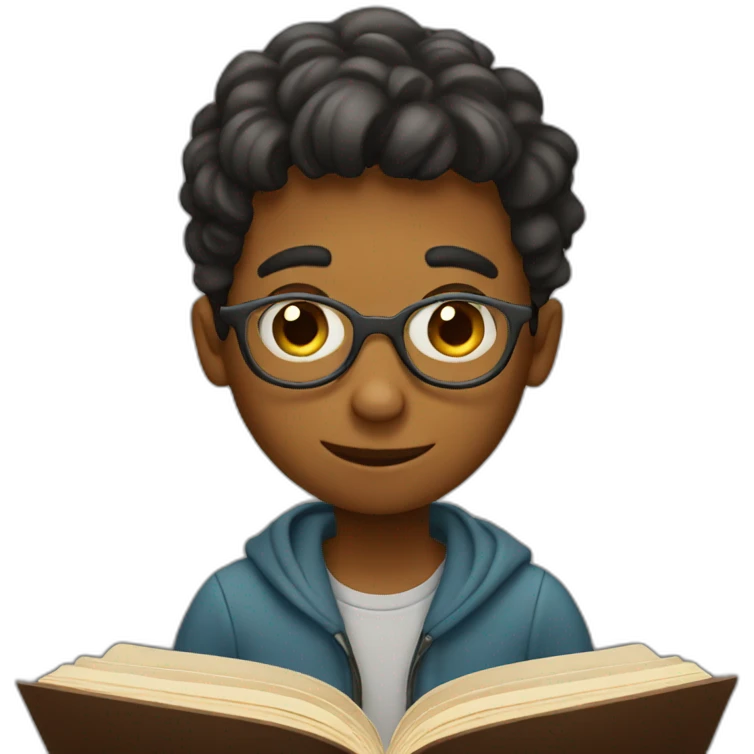 Book reading boy emoji