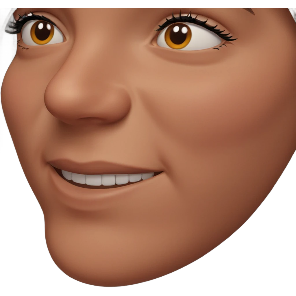 smiling girl with brown eyes emoji