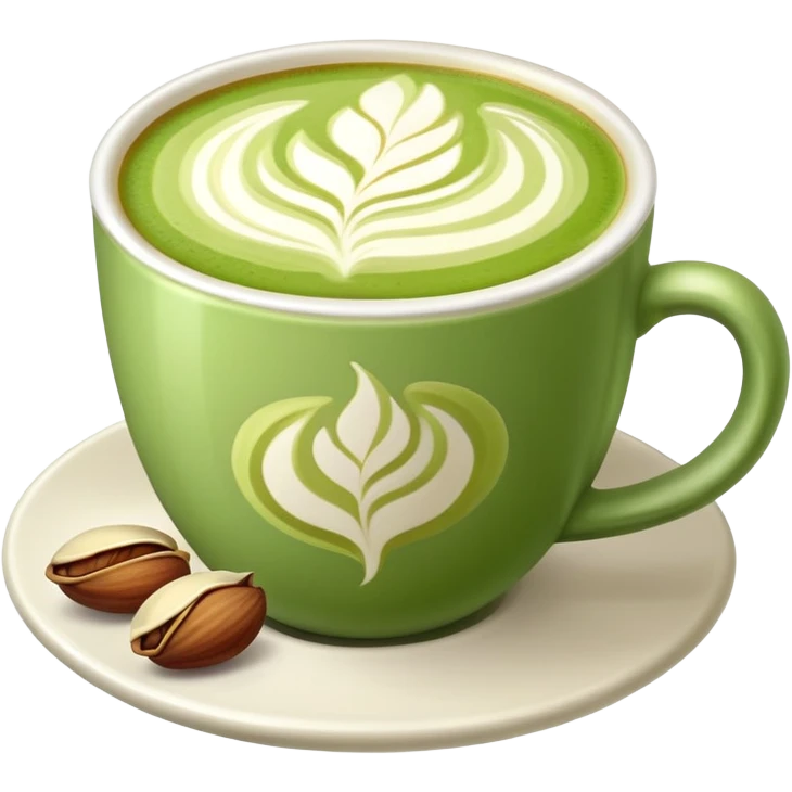 pistachio latte art emoji