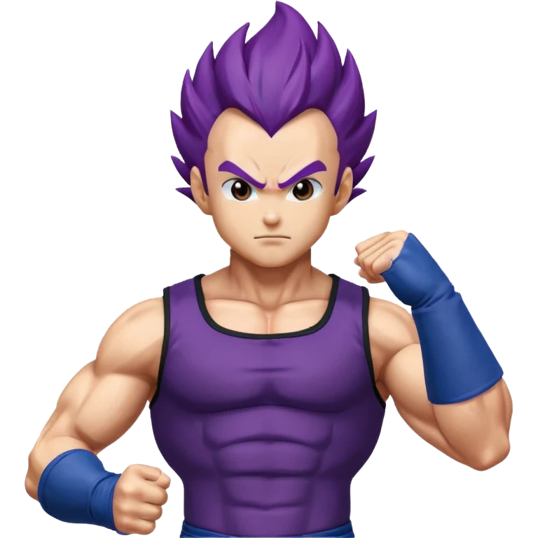 Vegeta ultra ego with purple hair emoji