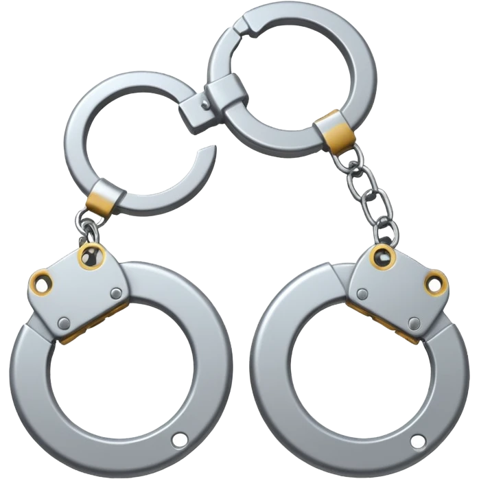cracking handcuffs with little effects of cracks super minimalistic emoji
