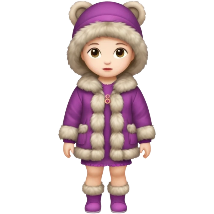 a full body of baby girl wearing fur clothing



















 emoji