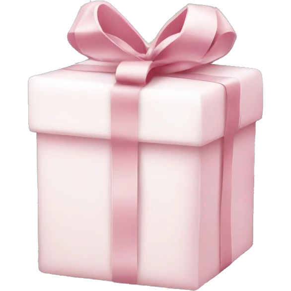 Light pink Christmas gifts under a white Christmas tree  emoji