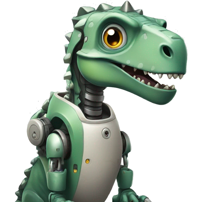 confused robot dinosaur emoji