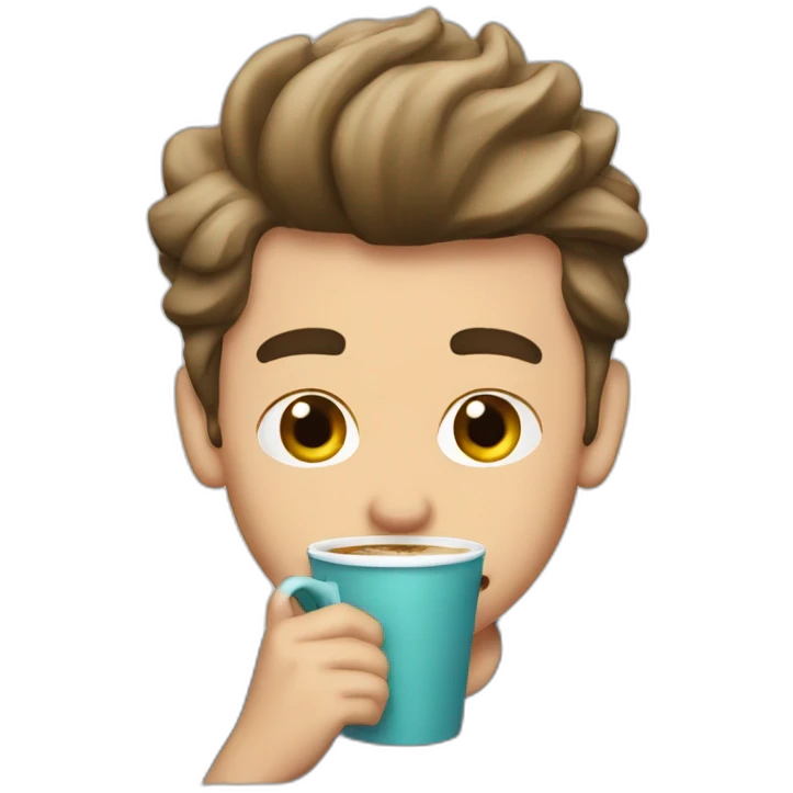 One direction drinking coffee emoji