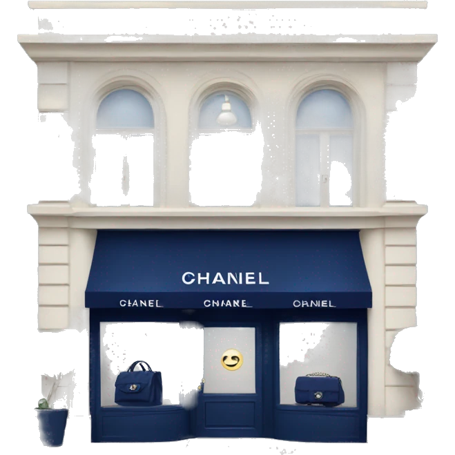 Navy blue Chanel store emoji