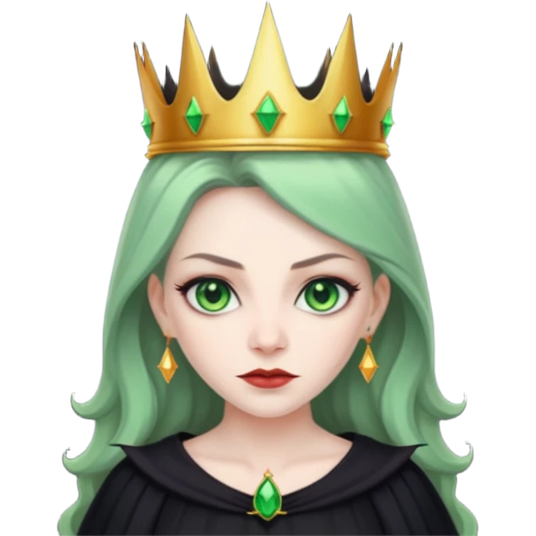 evil witch with crown emoji