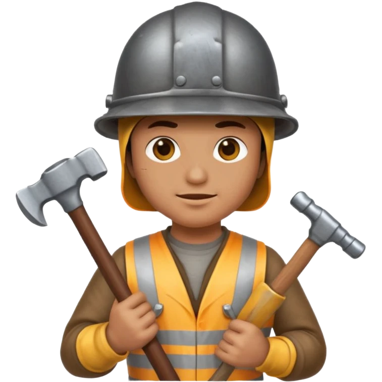 An emoji representing the ironman challenge for an Albion Online mmorpg player who crafts everything themselves the hard way, and does not buy or sell items in-game. emoji