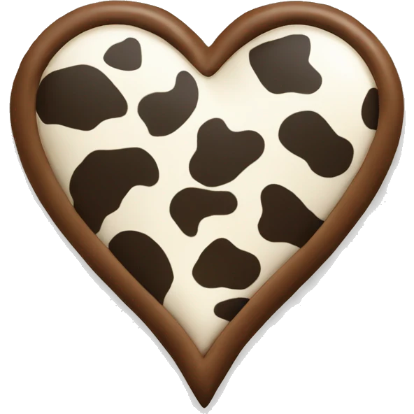Cow print heart emoji