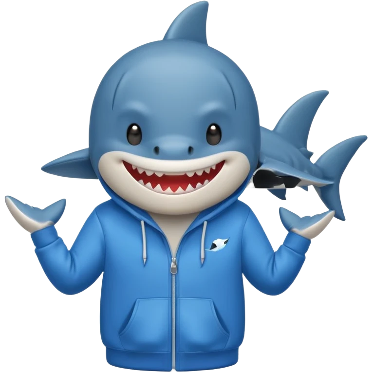 Create a shark in a hoodie emoji