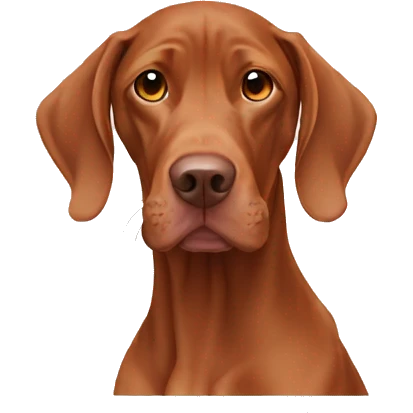 Vizsla with white face emoji