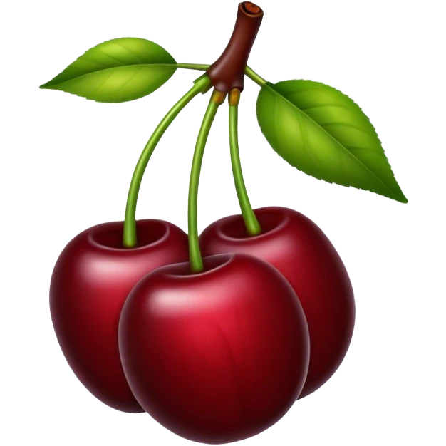 Dark red cherry emoji