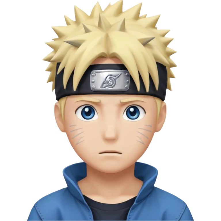 Naruto Anime style boy head emoji