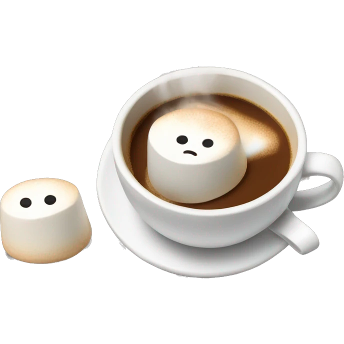 Coffee with marshmallow  emoji