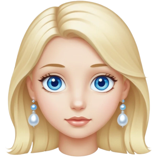 Blue eyes girl with blonde Pearl hair With big boobs  emoji