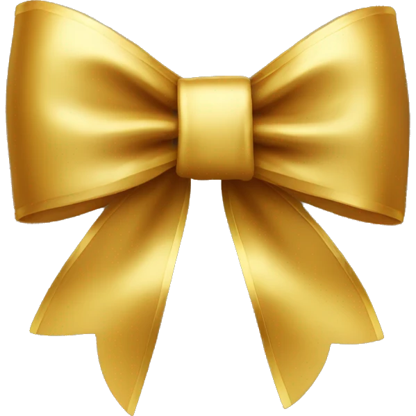 Gold bow emoji
