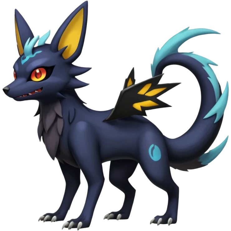 Spooky Nargacuga-Umbreon-Noibat-Noivern-Silvally-Pokémon-Fakémon-fusion (full body) emoji