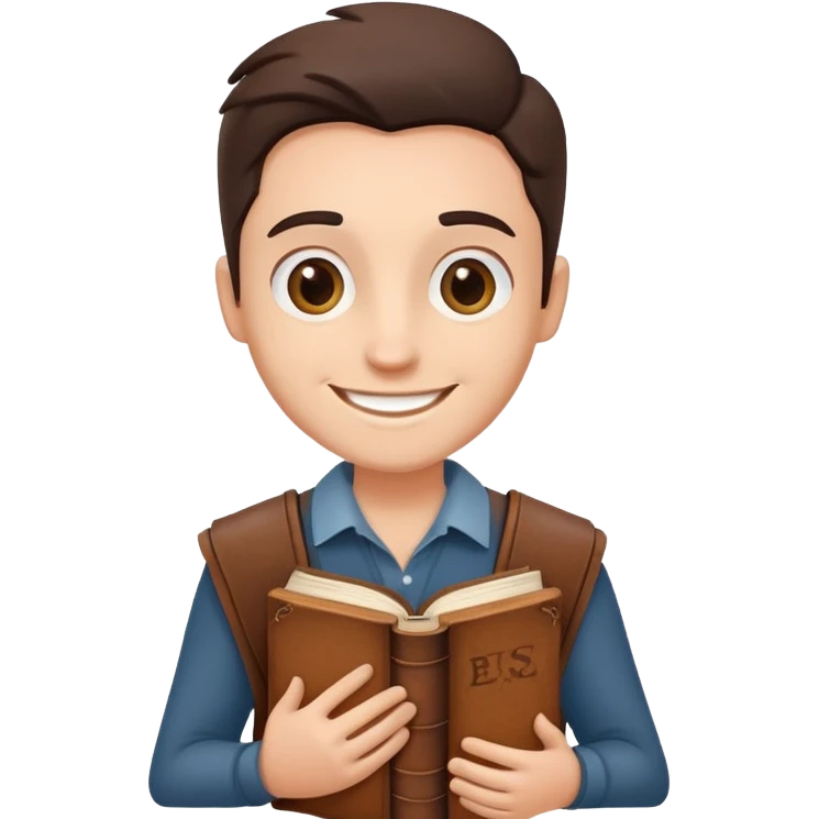 storyteller with book emoji
