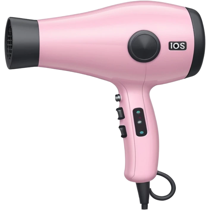 Light pink and white hair dryer emoji