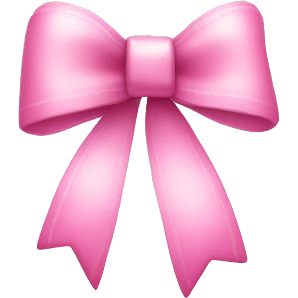 Pink bow with white highlights emoji