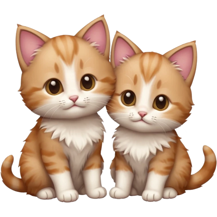 puppy love - Infatuation/falling in love - intense but short-lived passion with 2 kittens emoji