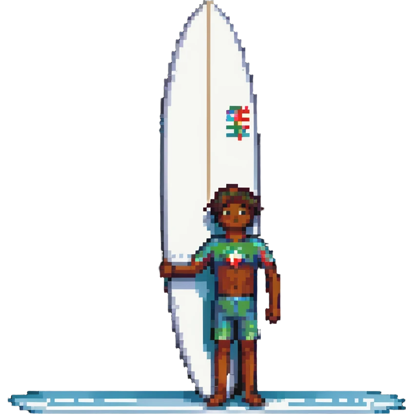 man holding a surfboard emoji