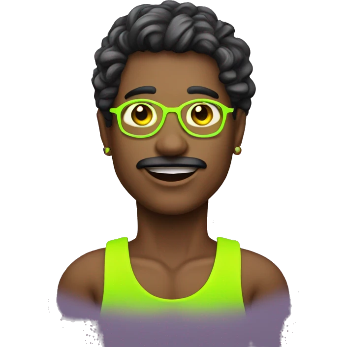 male gogo dancer neon emoji