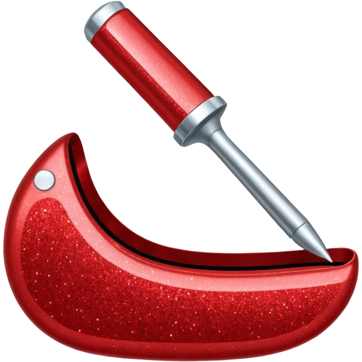 red glitter tool office emoji